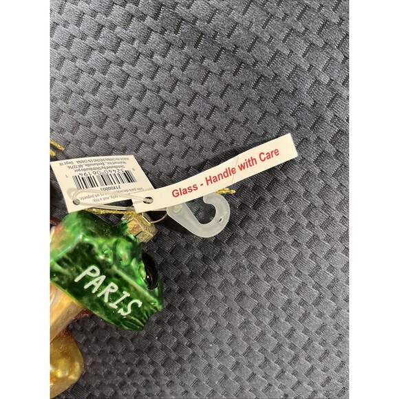 Holiday time  Santa Ornament Christmas Blown Glass Signs Of Cities Rare Gift - Picture 5 of 5